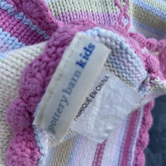 Pottery Barn Kids Pastel Striped Blanket - Picture 2 of 3